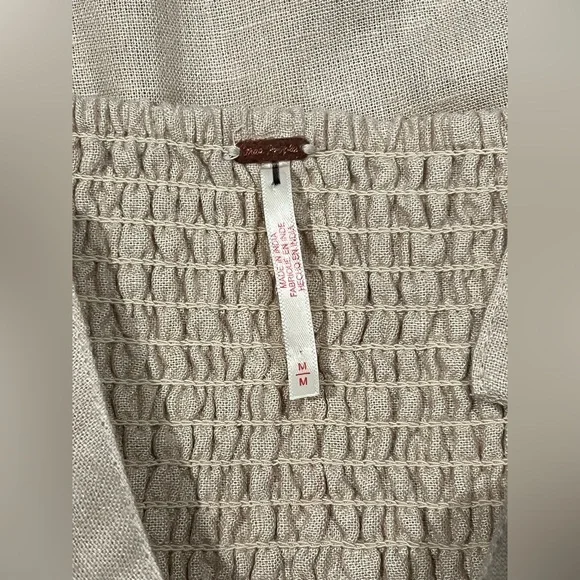 NWOT Free People What A Breeze Asymmetrical Hem Maxi Dress Button Down Boho SZ M - Picture 13 of 16